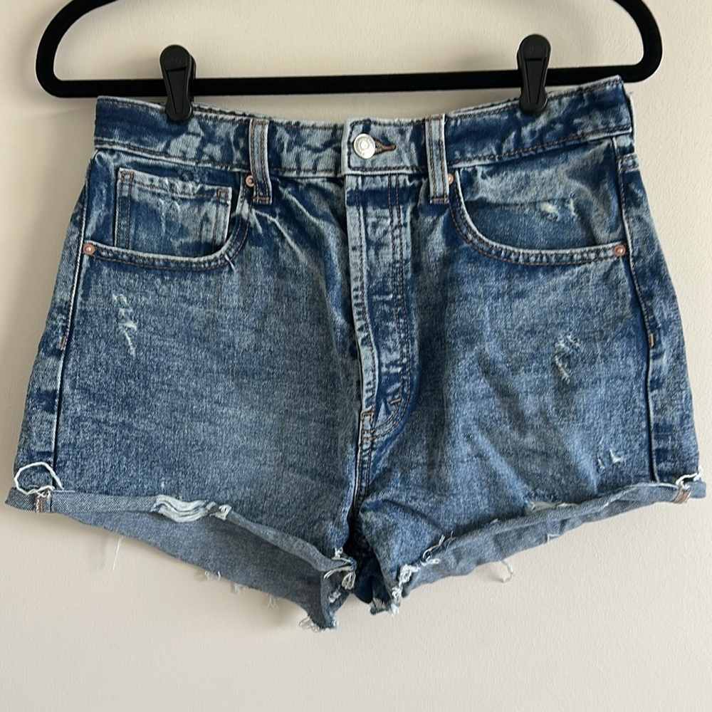 Wild Fable Highest Rise Cut Off Blue Denim High-Rise Shorts